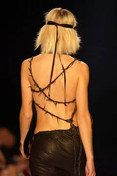 S/S03 Ann Demeulemeester Leather Thorn Necklace