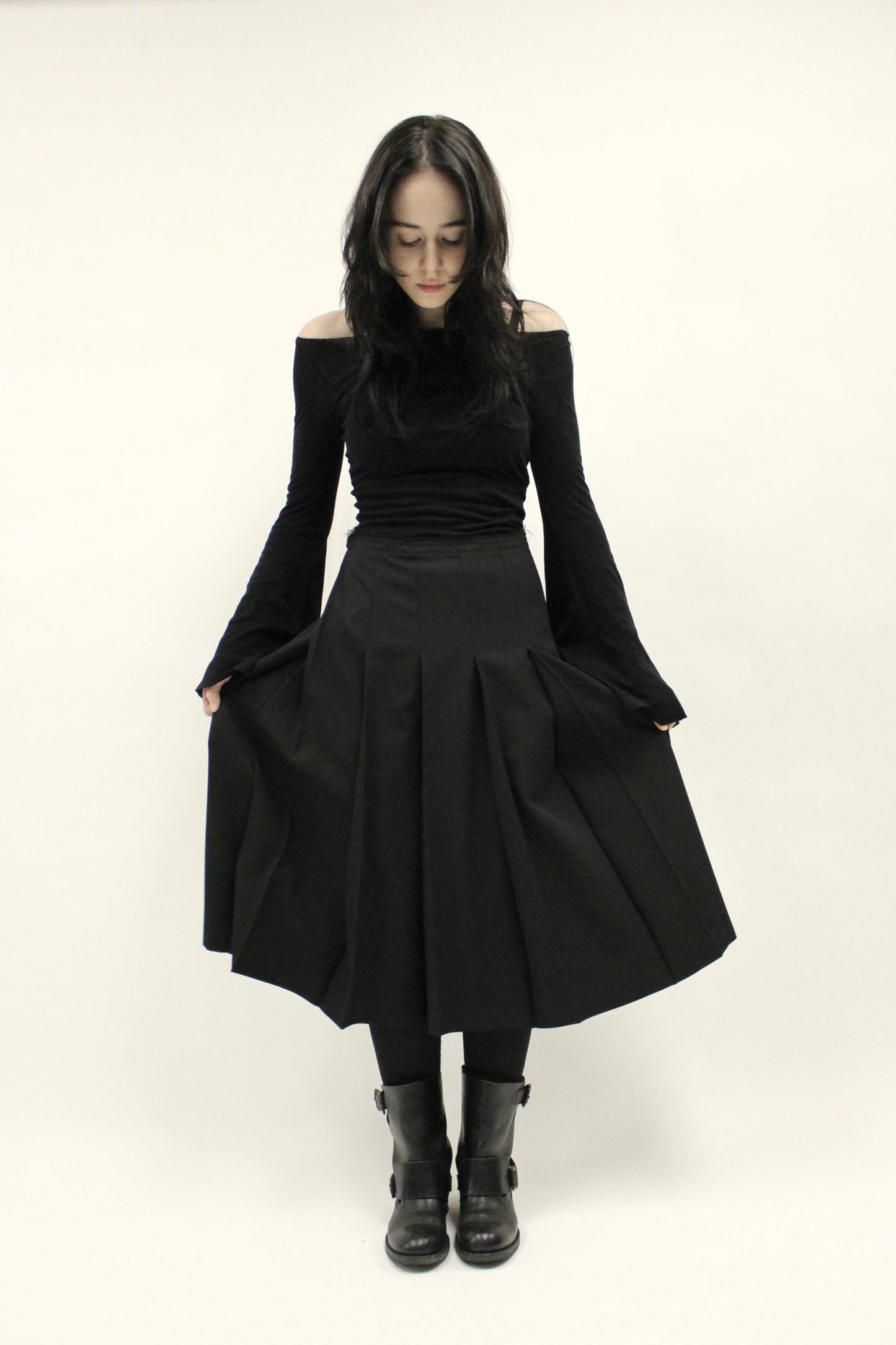Yohji Yamamoto +NOIR Pleated Skirt