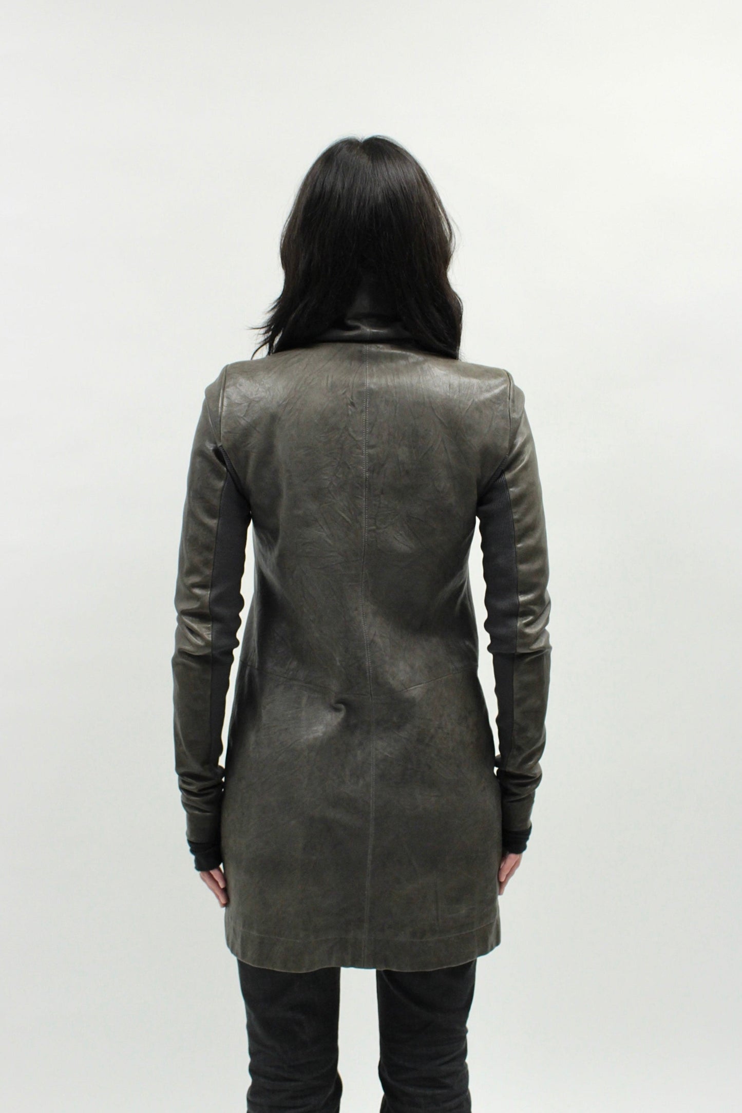 Rick Owens FW13 Long Lambskin Biker Jacket