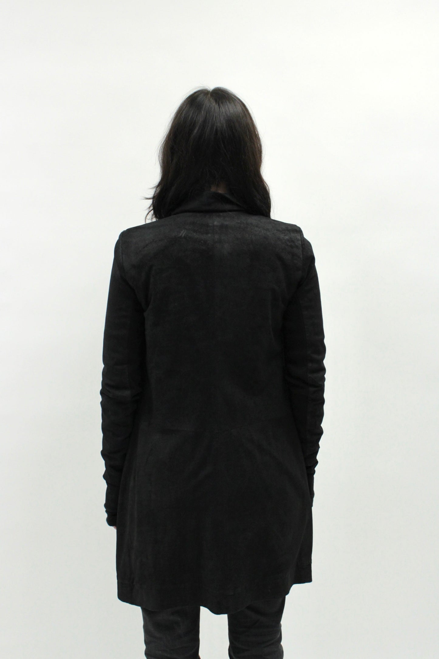 Rick Owens FW13 Long Blistered Lambskin Biker Jacket