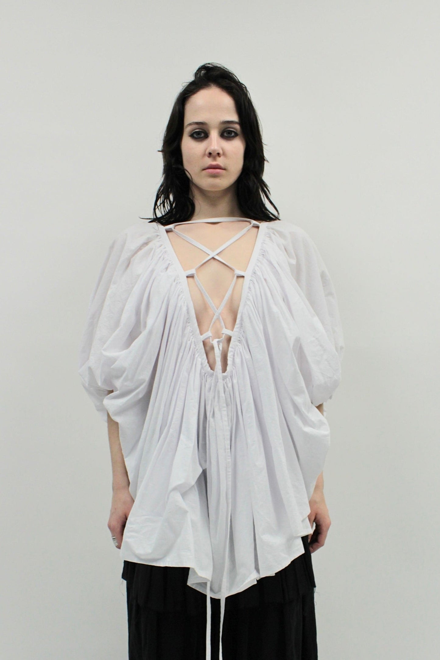 LIMI feu Lace-Up Blouse