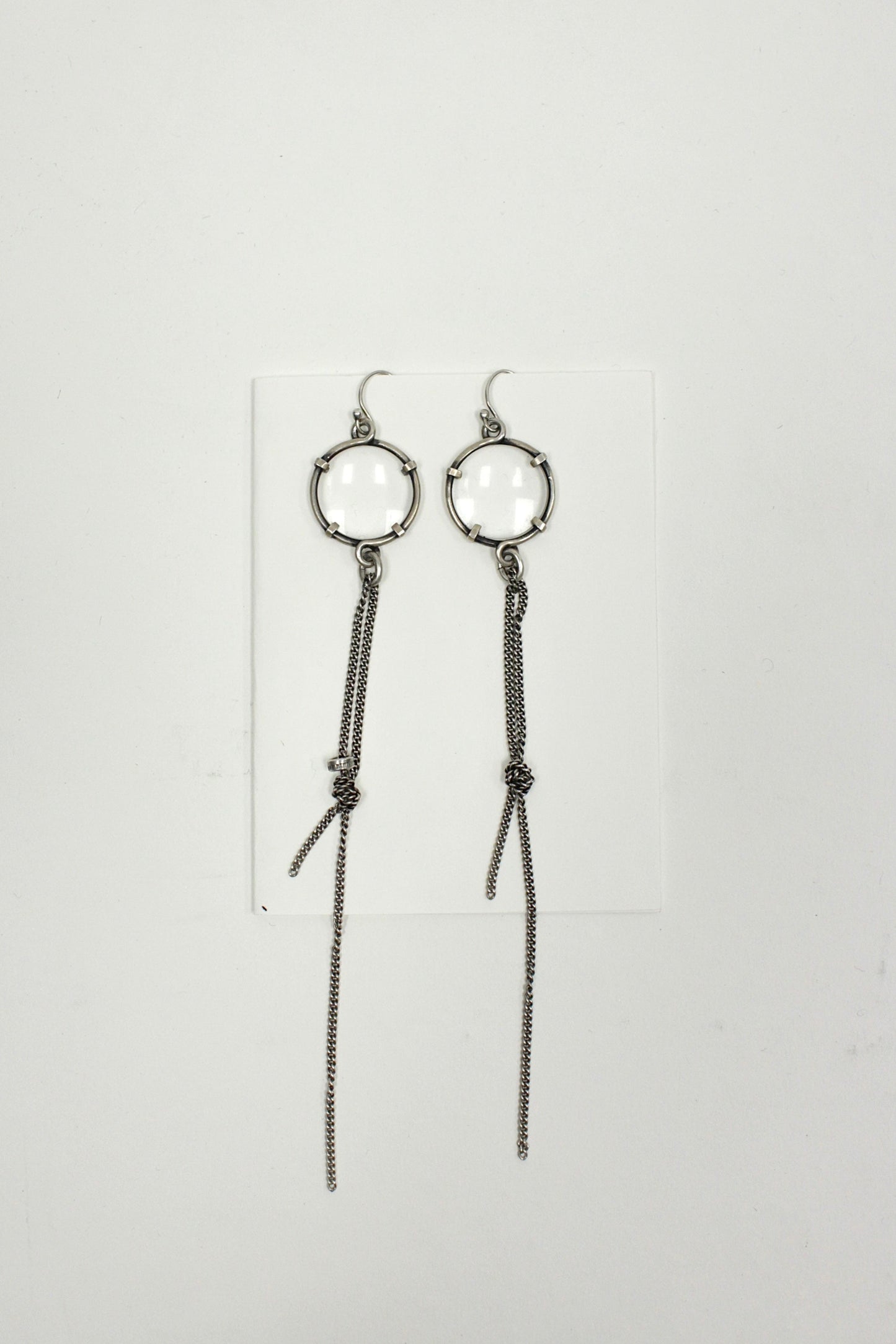 Ann Demeulemeester Silver Drop Earrings