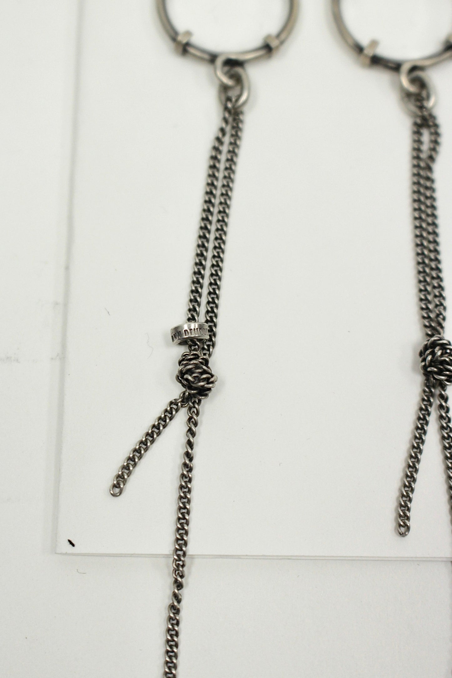 Ann Demeulemeester Silver Drop Earrings