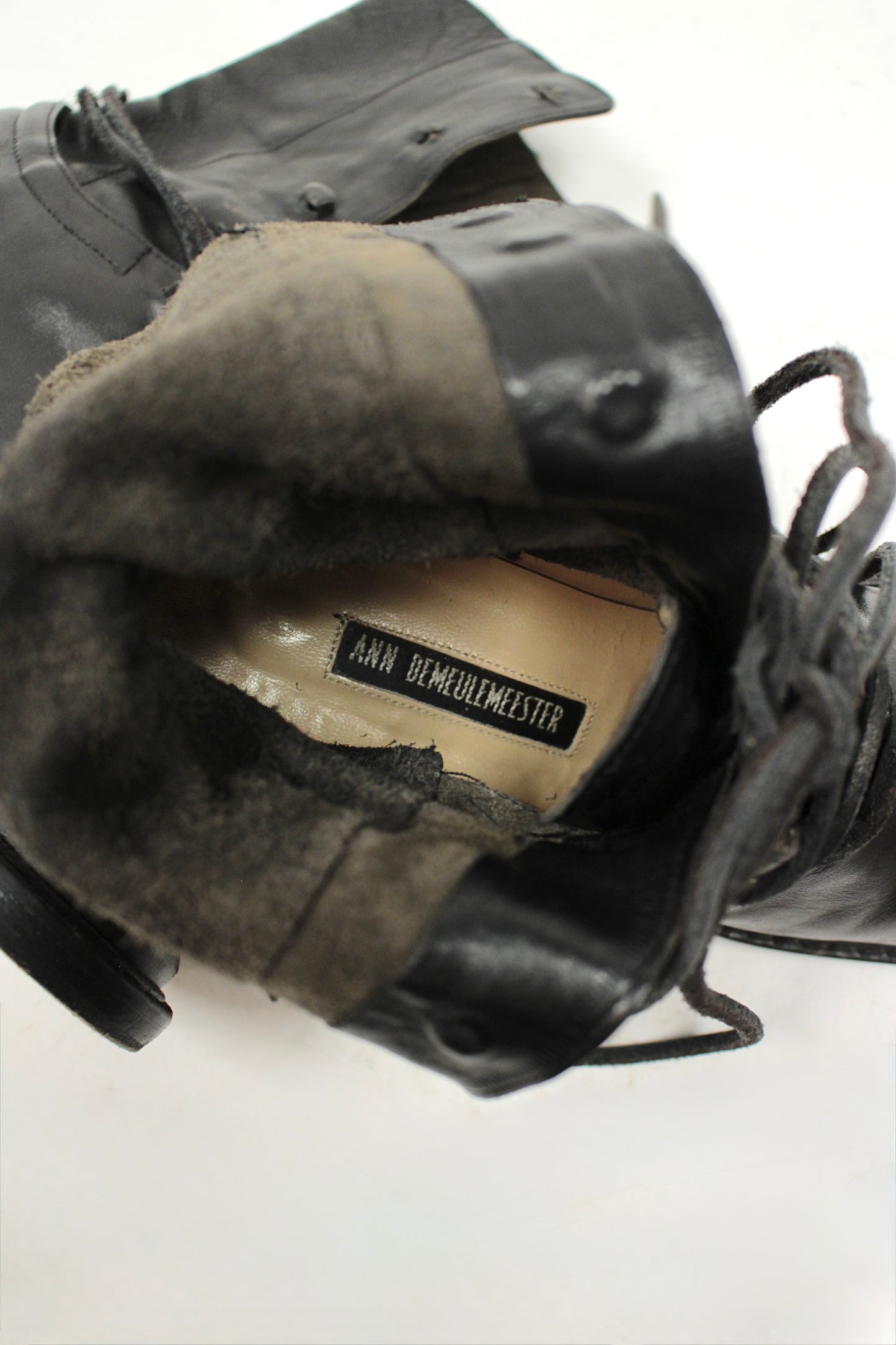 F/W93 Ann Demeulemeester Leather Lace-Up Boots