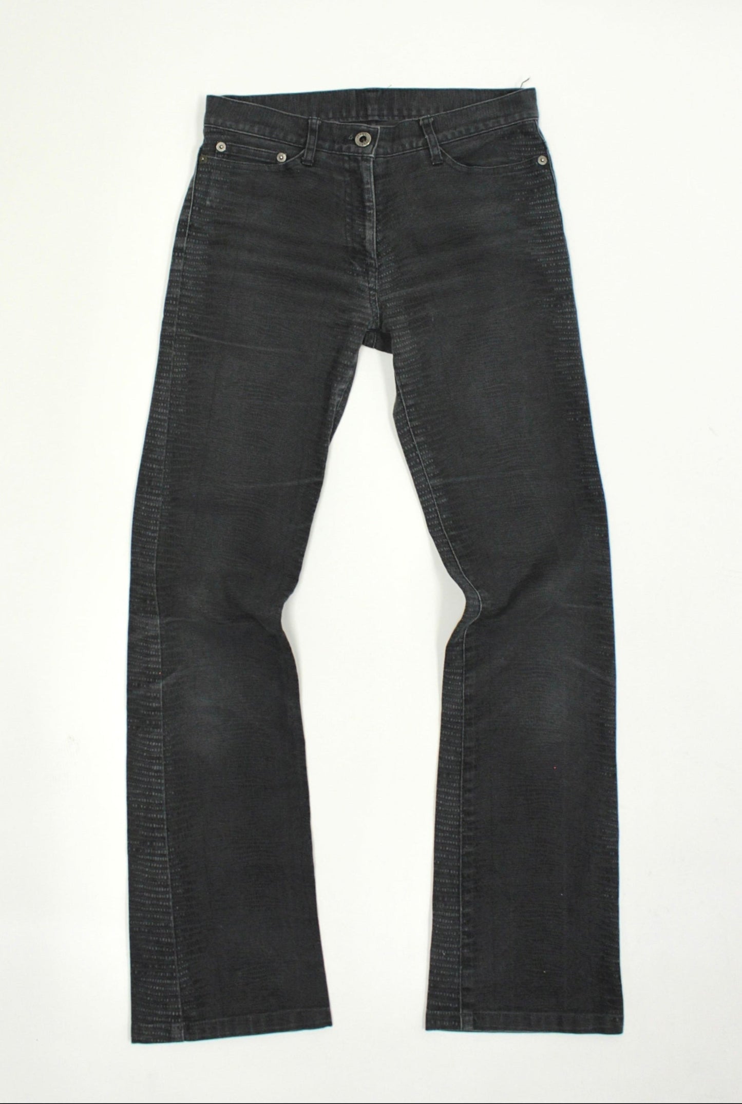Early 00s 5351 Pour Les Femmes Snakeskin Flare Denim