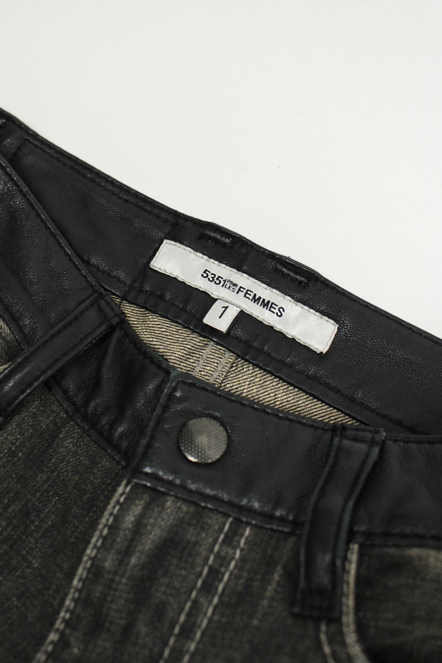 Early 00s 5351 Pour Les Femmes Hybrid Denim Pants