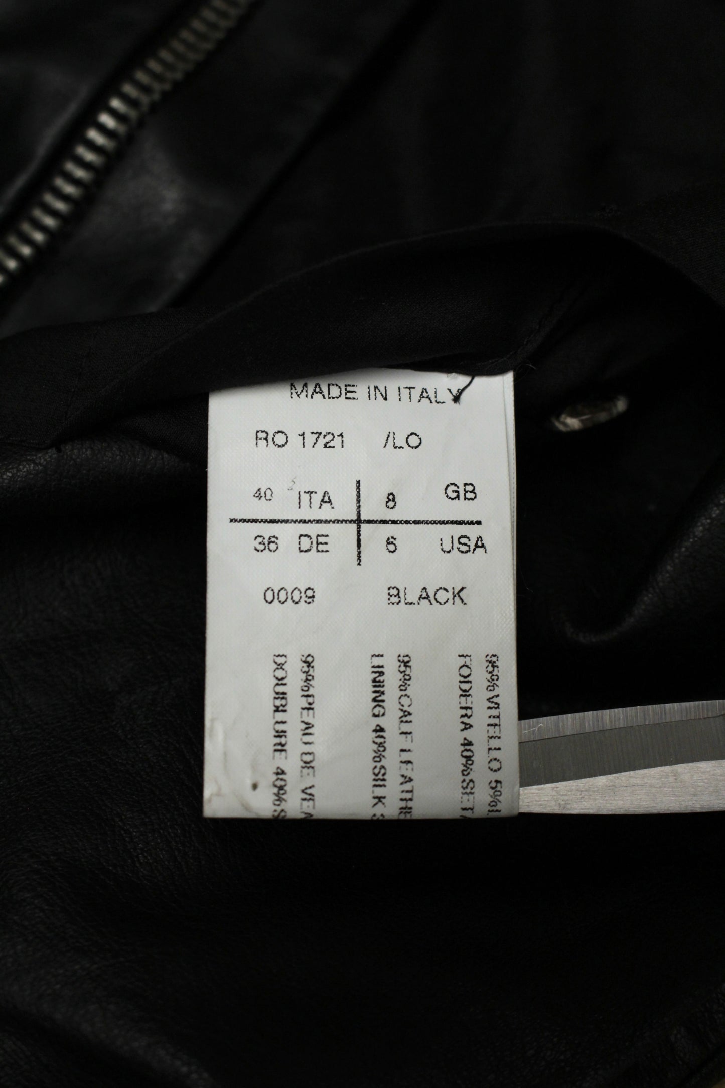 S/S10 Rick Owens "RELEASE" Asymmetrical Leather Jacket