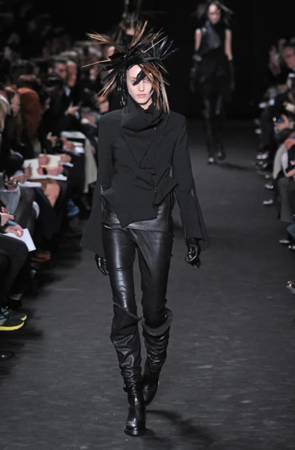 F/W12 Ann Demeulemeester Asymmetrical Draped Jacket