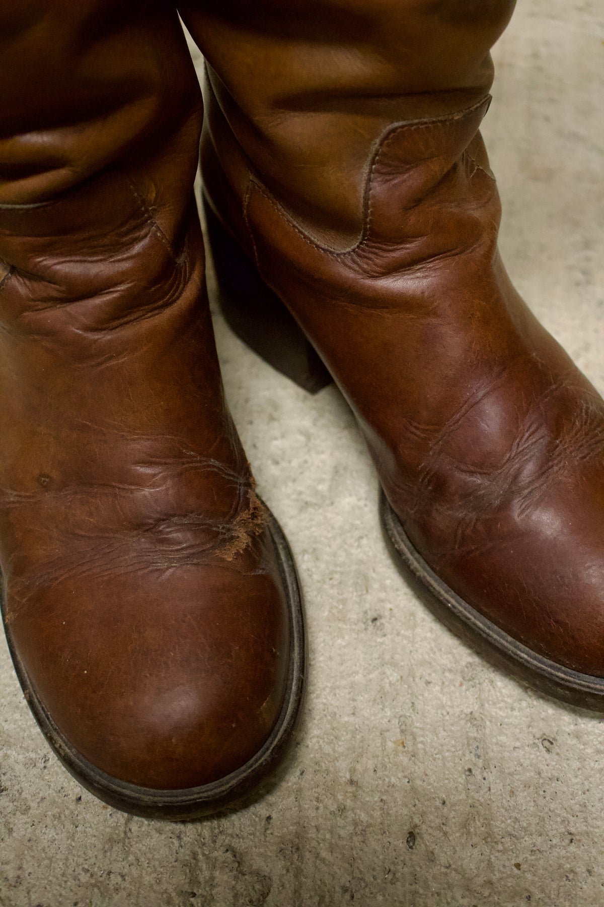 A.F Vandevorst Tall Brown Leather Riding Boots