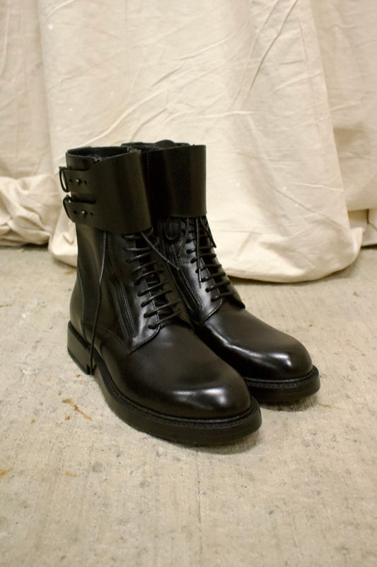 Ann Demeulemeester Jerome Leather Combat Boots