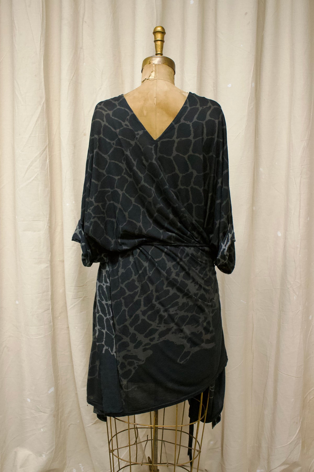 S/S01 Ann Demeulemeester Graphic Wrap Dress
