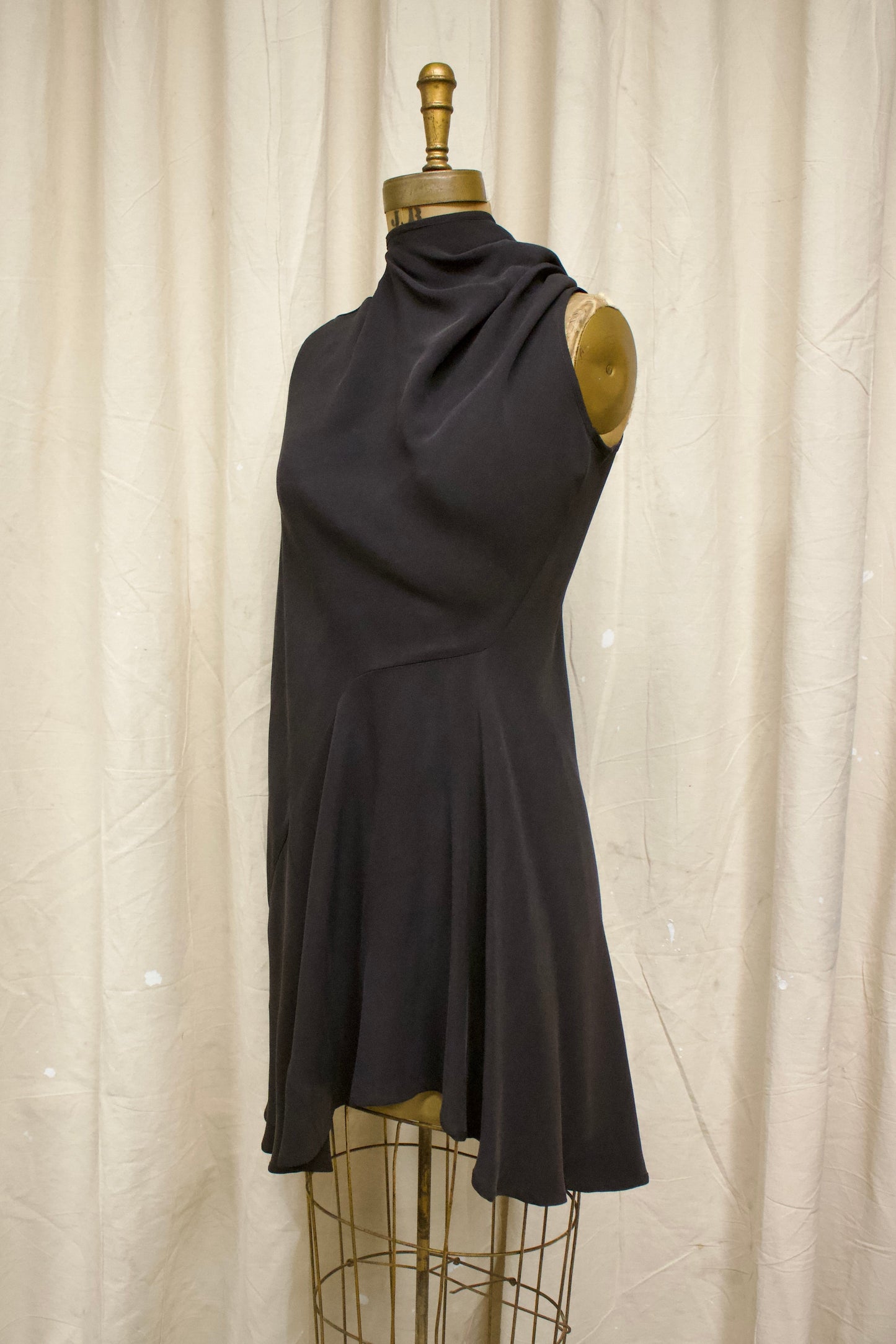 F/W08 Rick Owens ‘STAG’ Asymmetrical Silk Mini Dress