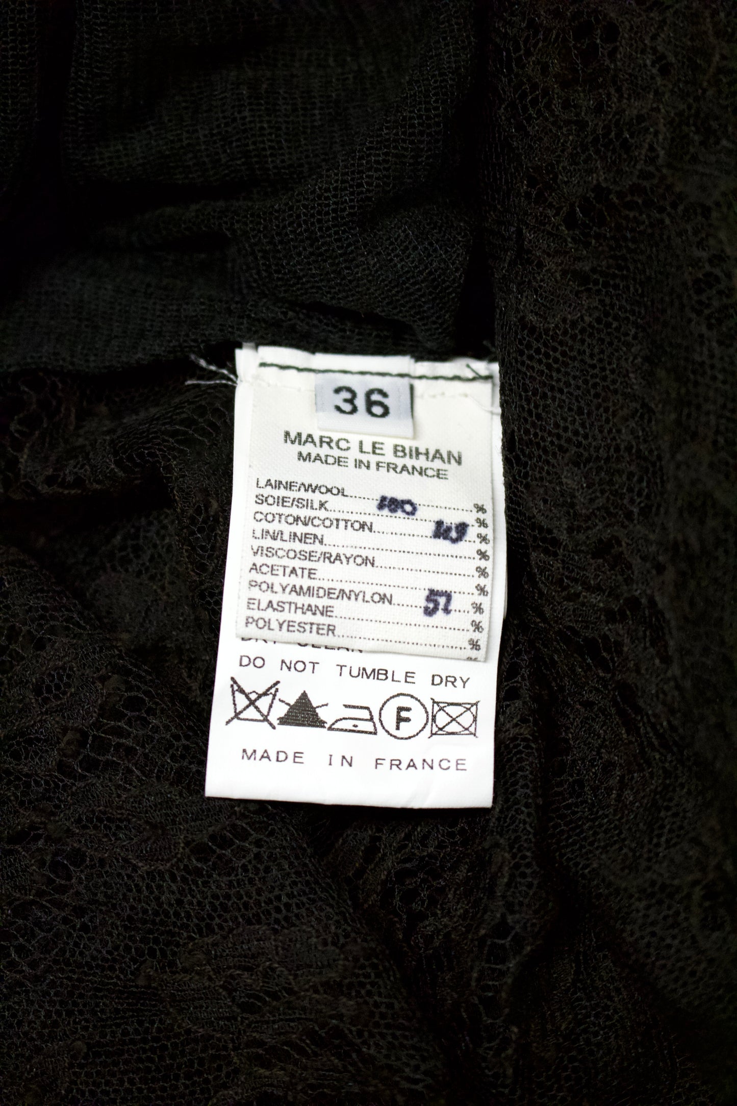 Marc Le Bihan Lace Draped Top