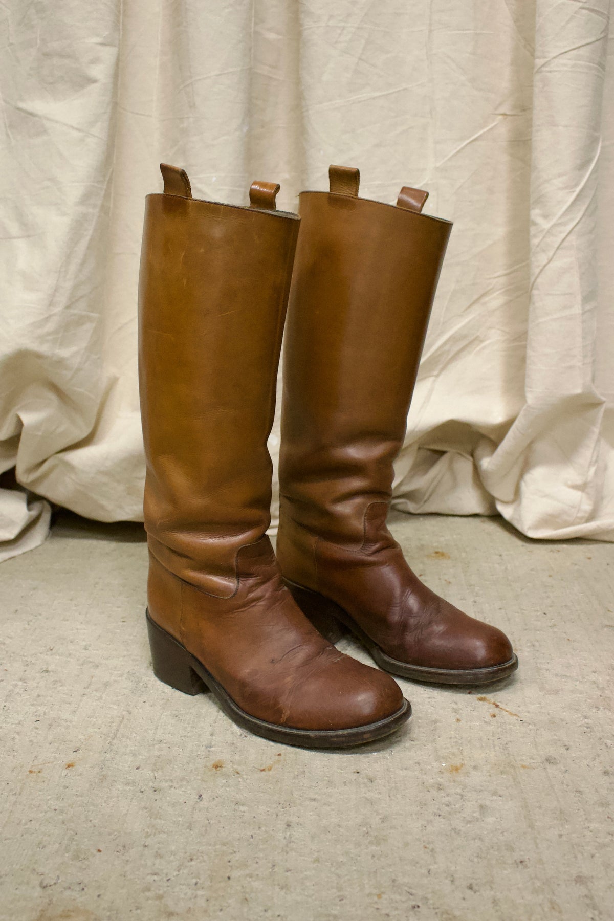A.F Vandevorst Tall Brown Leather Riding Boots