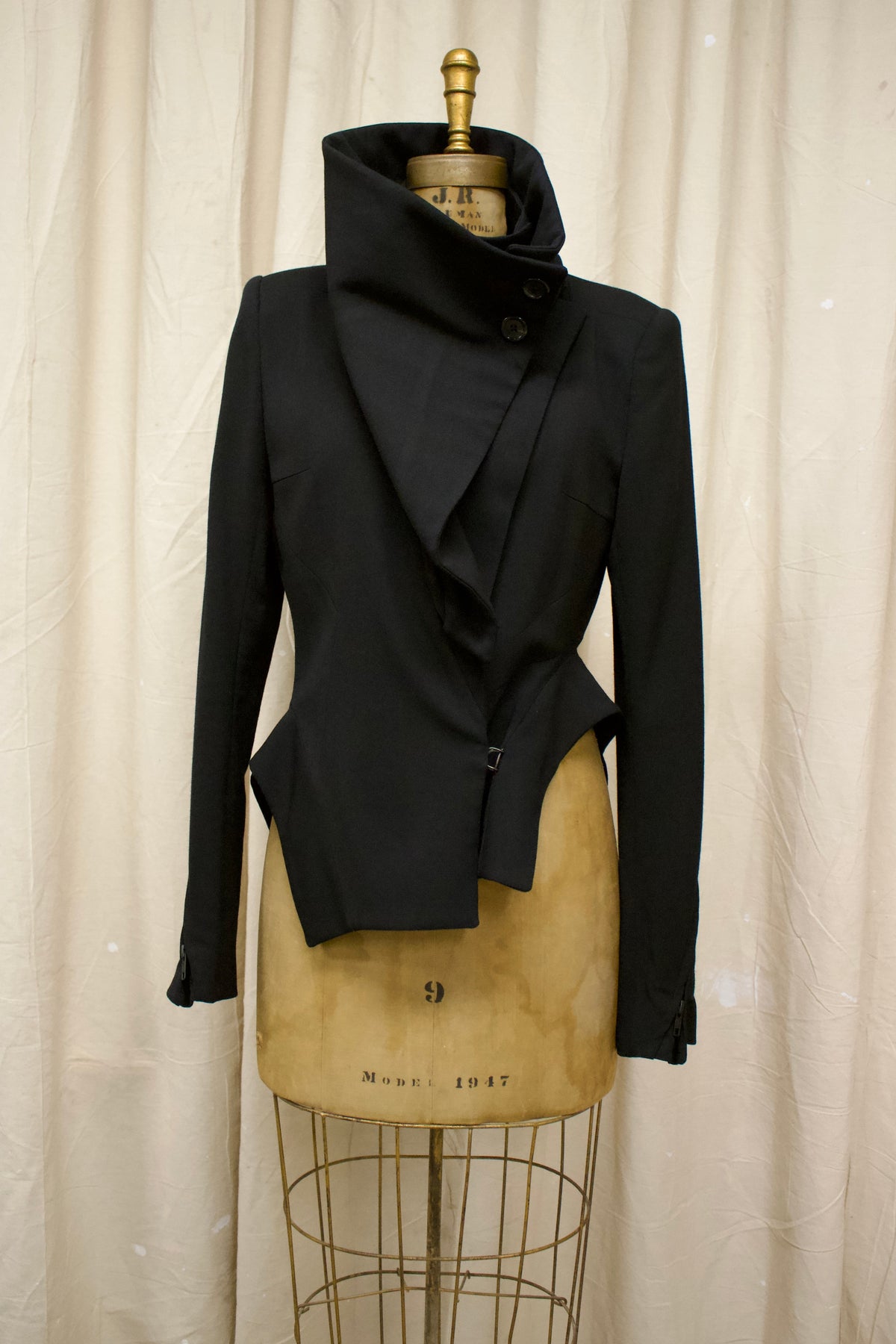 F/W12 Ann Demeulemeester Asymmetrical Sculptured Jacket