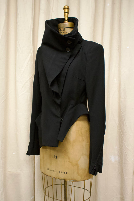 F/W12 Ann Demeulemeester Asymmetrical Draped Jacket