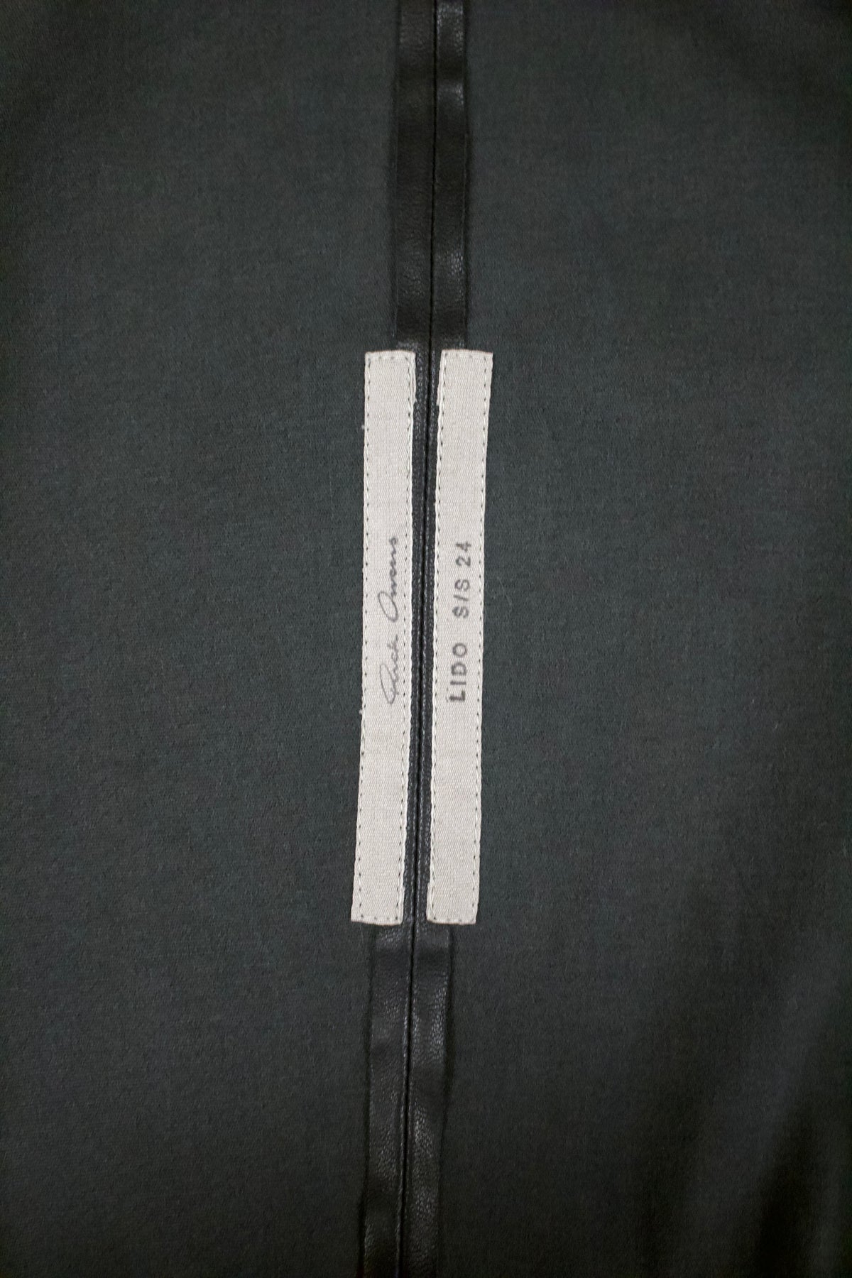 S/S24 Rick Owens ‘LIDO’ Asymmetric Zip Leather Jacket