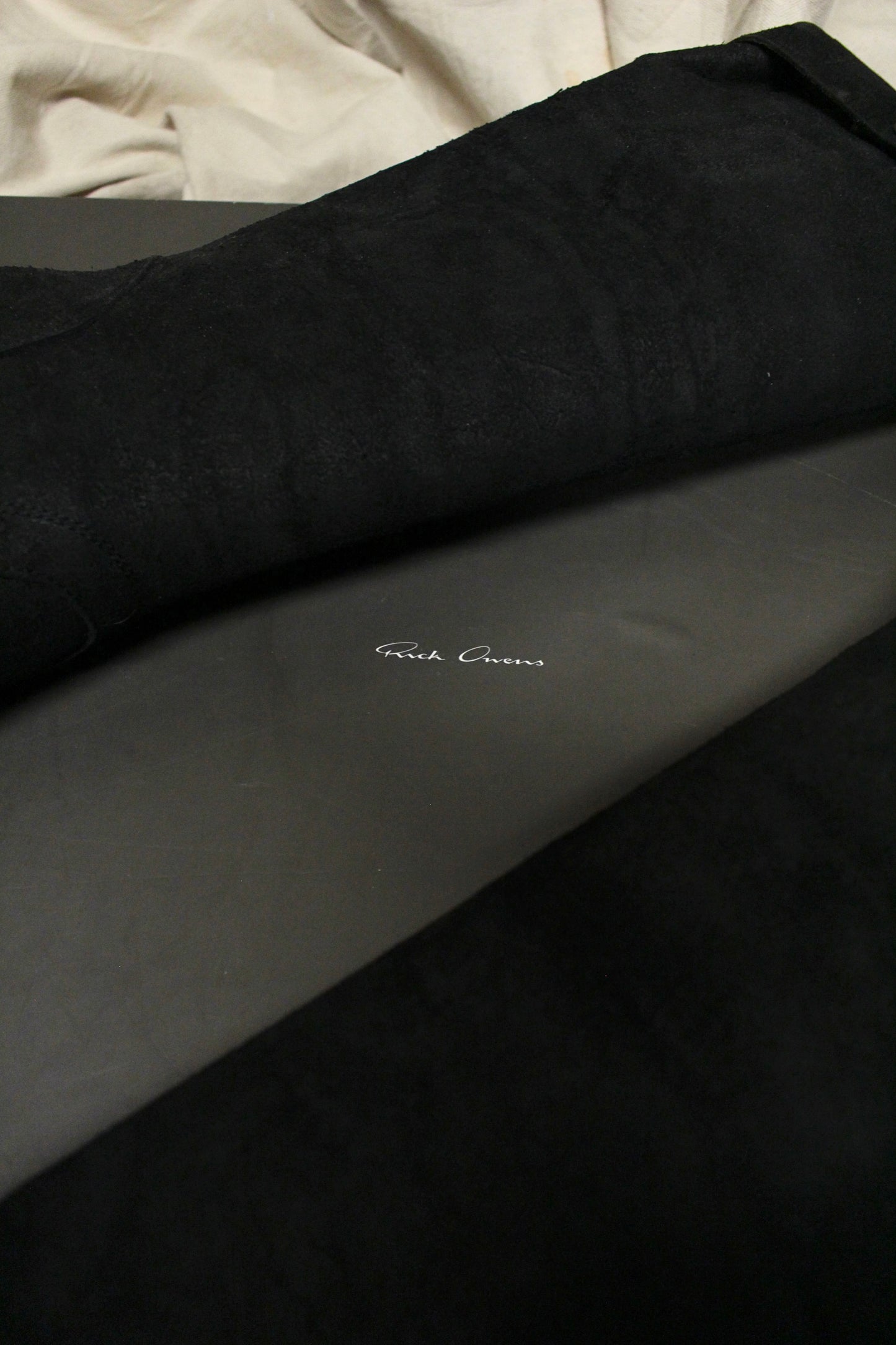 Early 00s Rick Owens Blistered Leather Tall Stiletto Boots