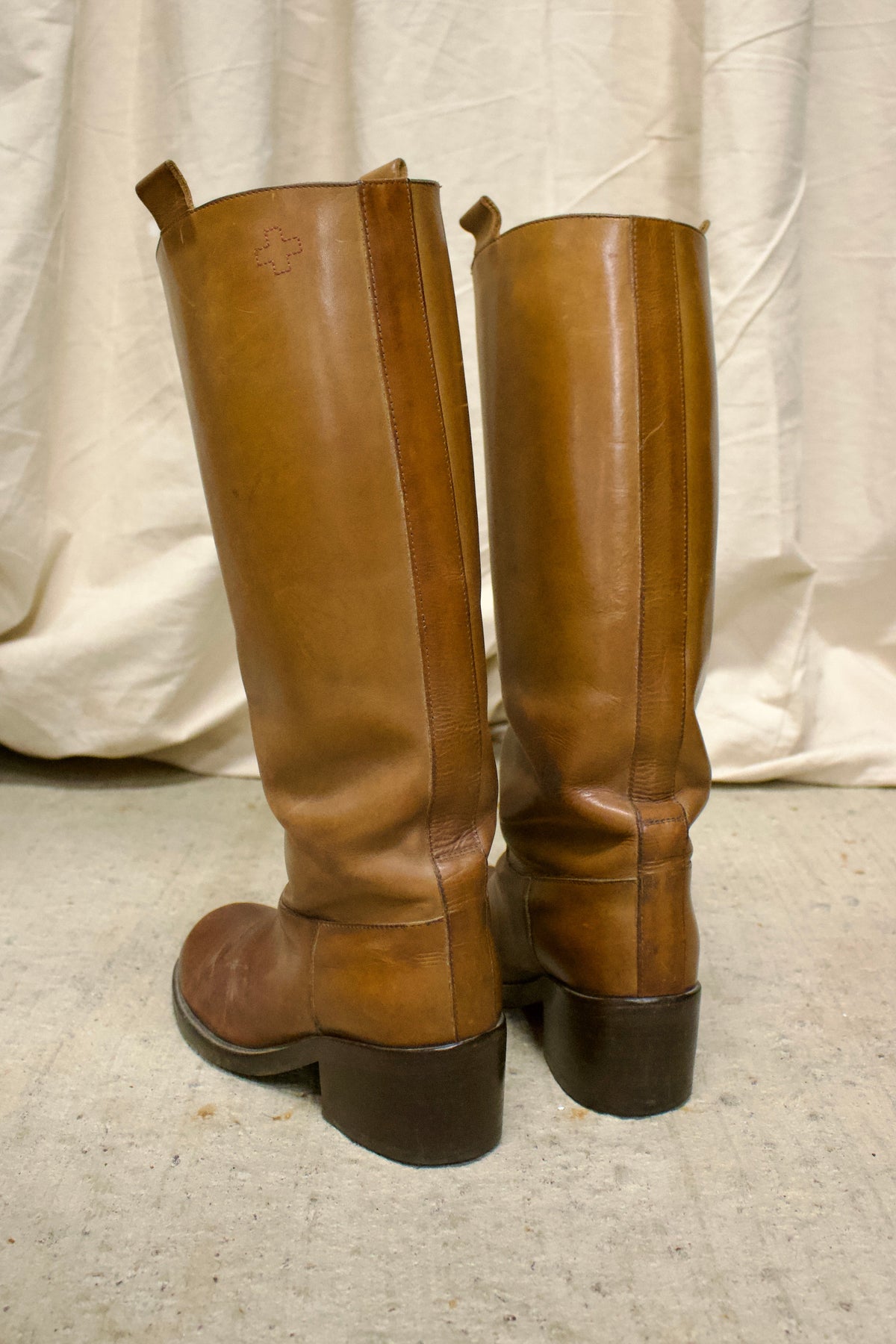 A.F Vandevorst Tall Brown Leather Riding Boots