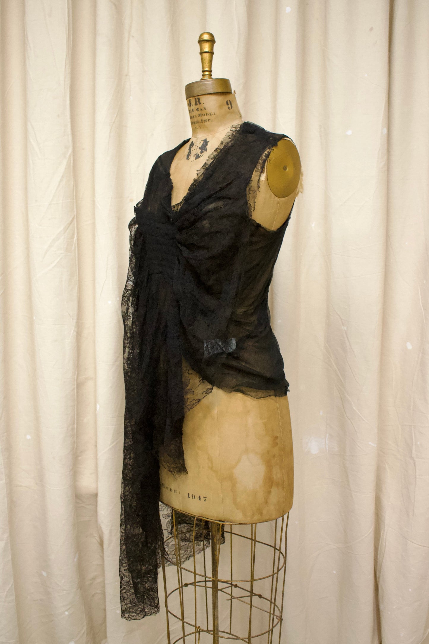 Marc Le Bihan Lace Draped Top