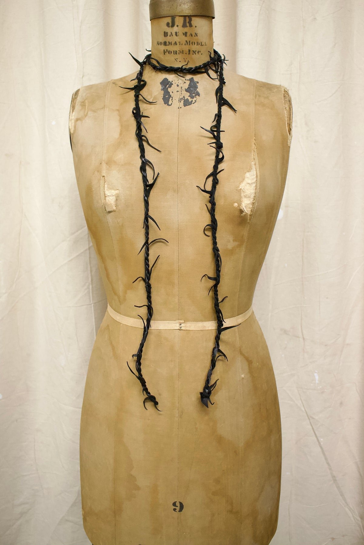 S/S03 Ann Demeulemeester Leather Thorn Necklace
