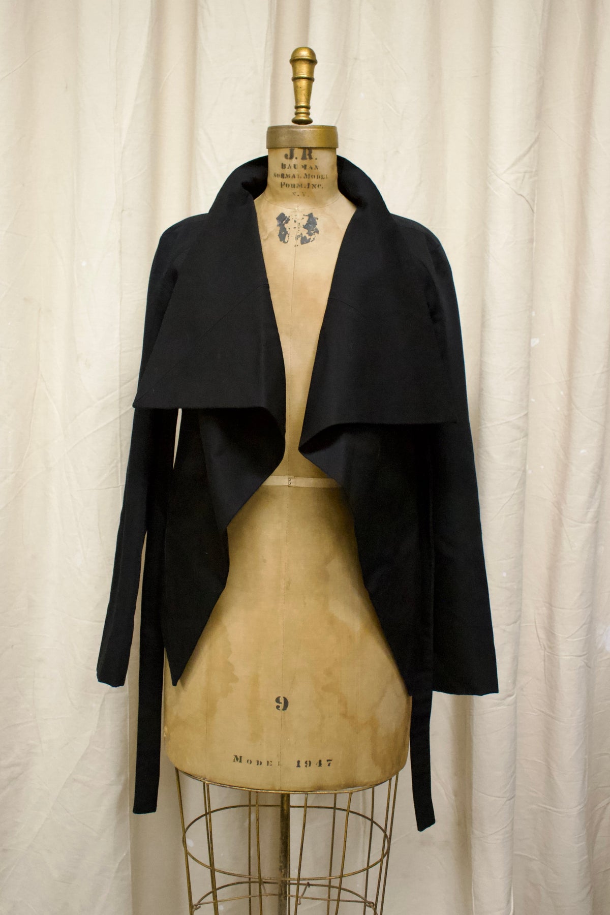 S/S14 Gareth Pugh Draped Belted Jacket