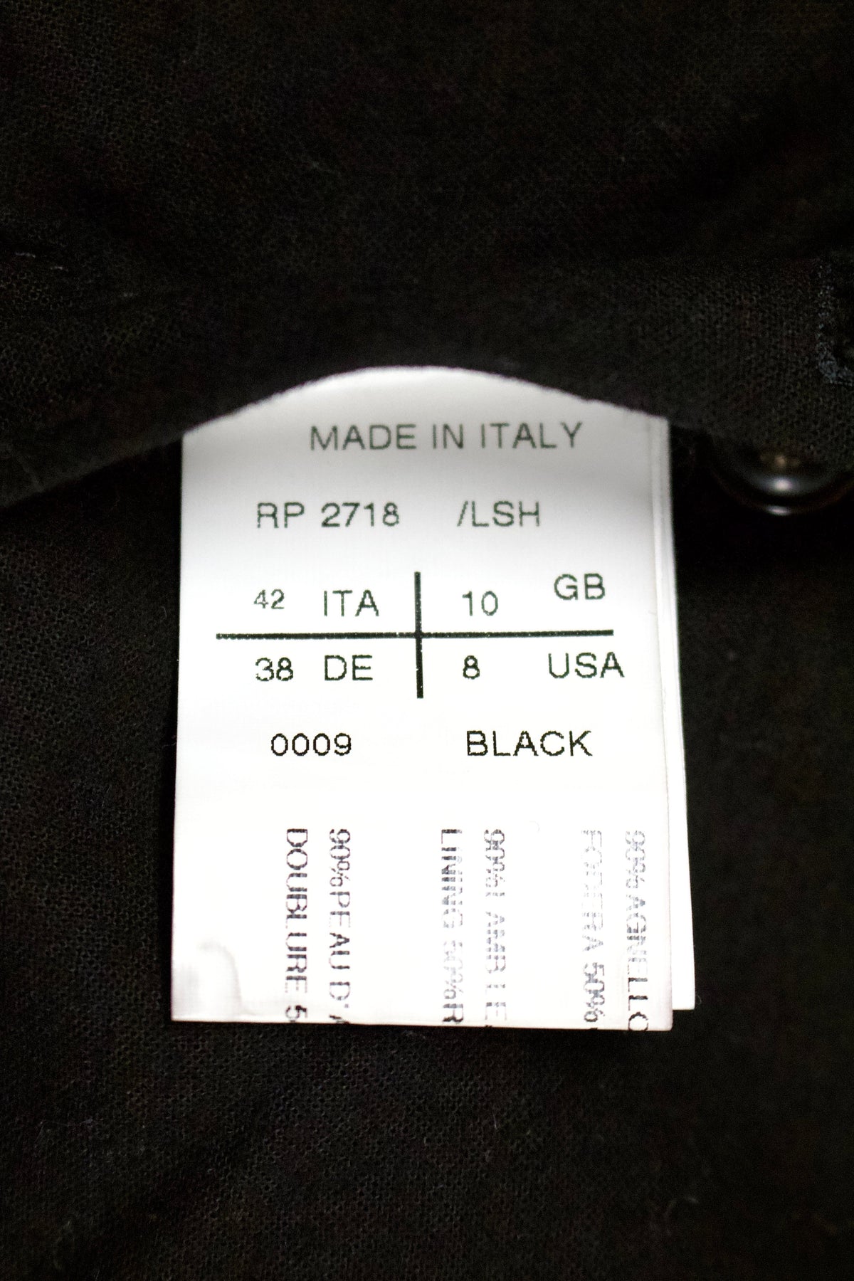 F/W08 Rick Owens ‘STAG’ Black Shearing Leather Jacket