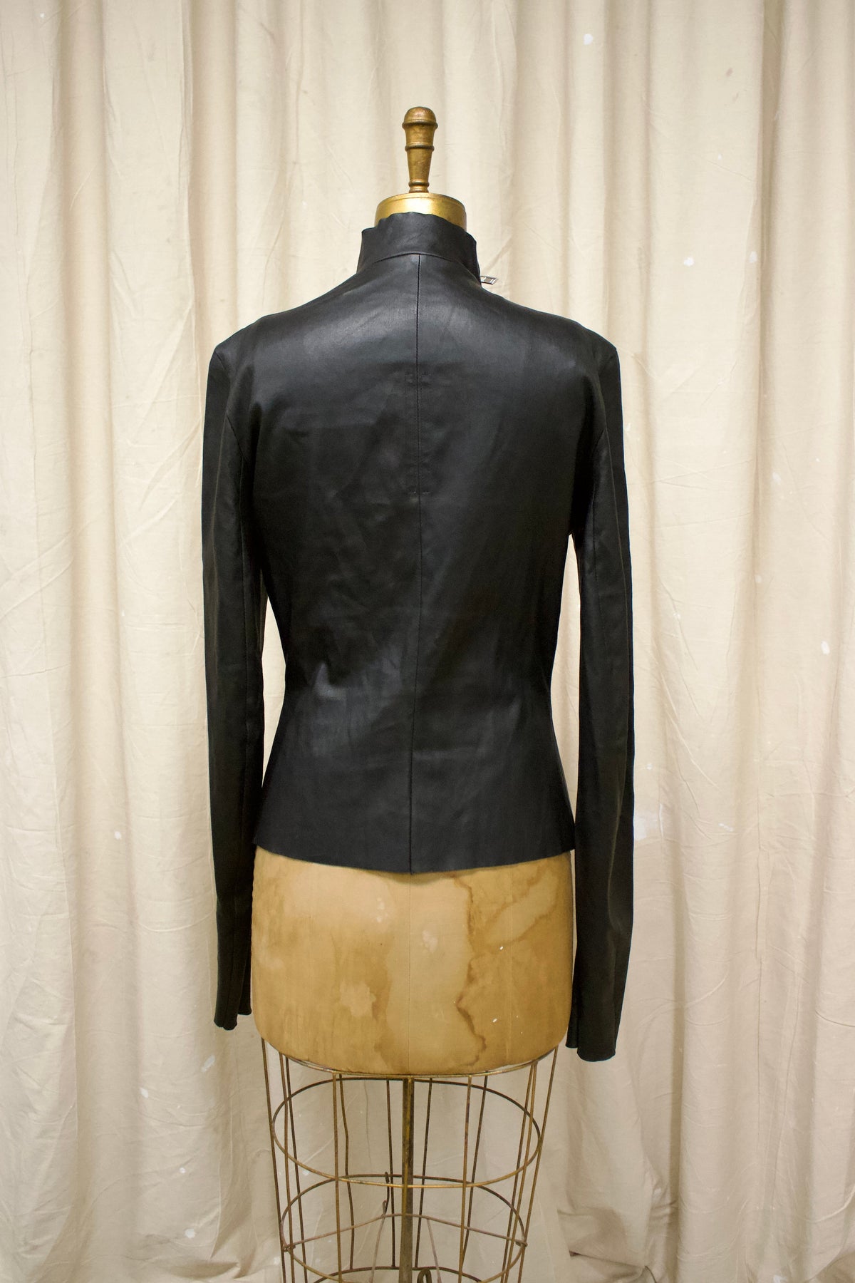 S/S24 Rick Owens ‘LIDO’ Asymmetric Zip Leather Jacket