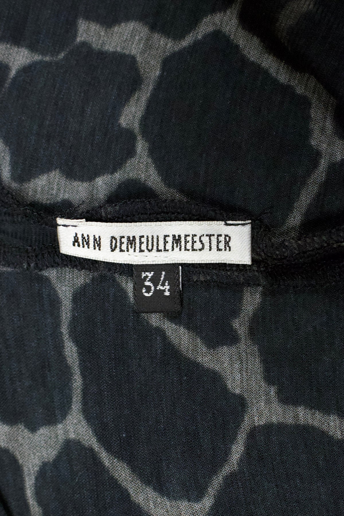 S/S01 Ann Demeulemeester Graphic Wrap Dress