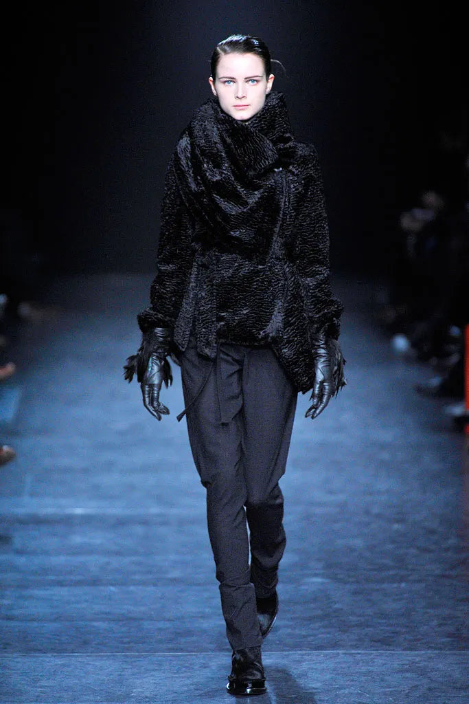 F/W10 Ann Demeulemeester Karakul Belted Coat