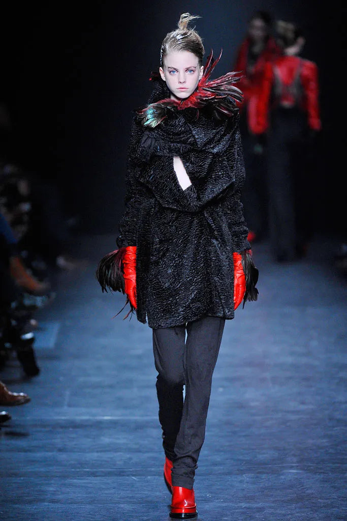 F/W10 Ann Demeulemeester Karakul Belted Coat