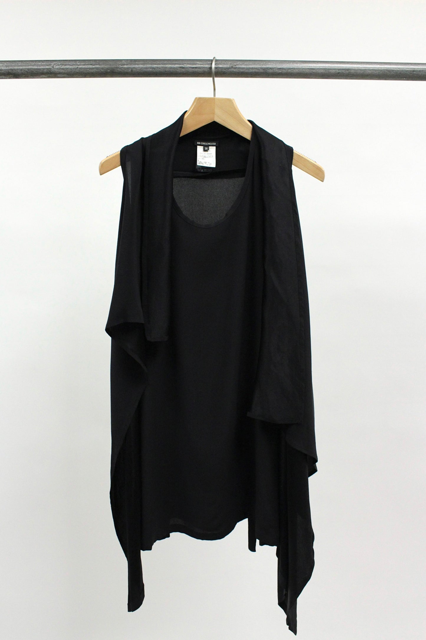 Ann Demeulemeester Draped Silk Top