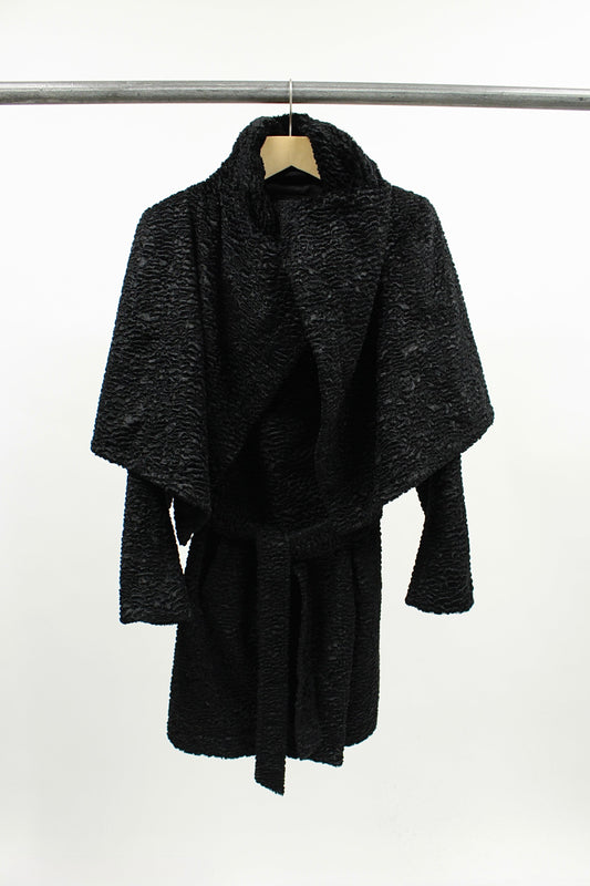 F/W10 Ann Demeulemeester Karakul Belted Coat