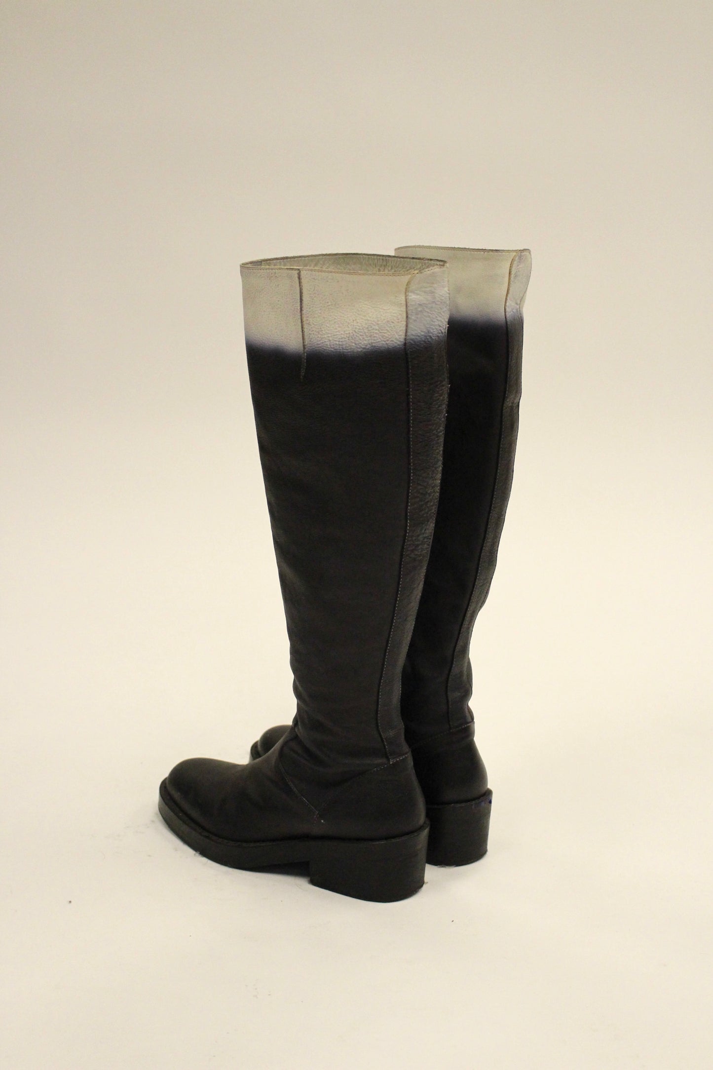 Ann Demeulemeester Fall 2012 Ombre Tall Leather Boots