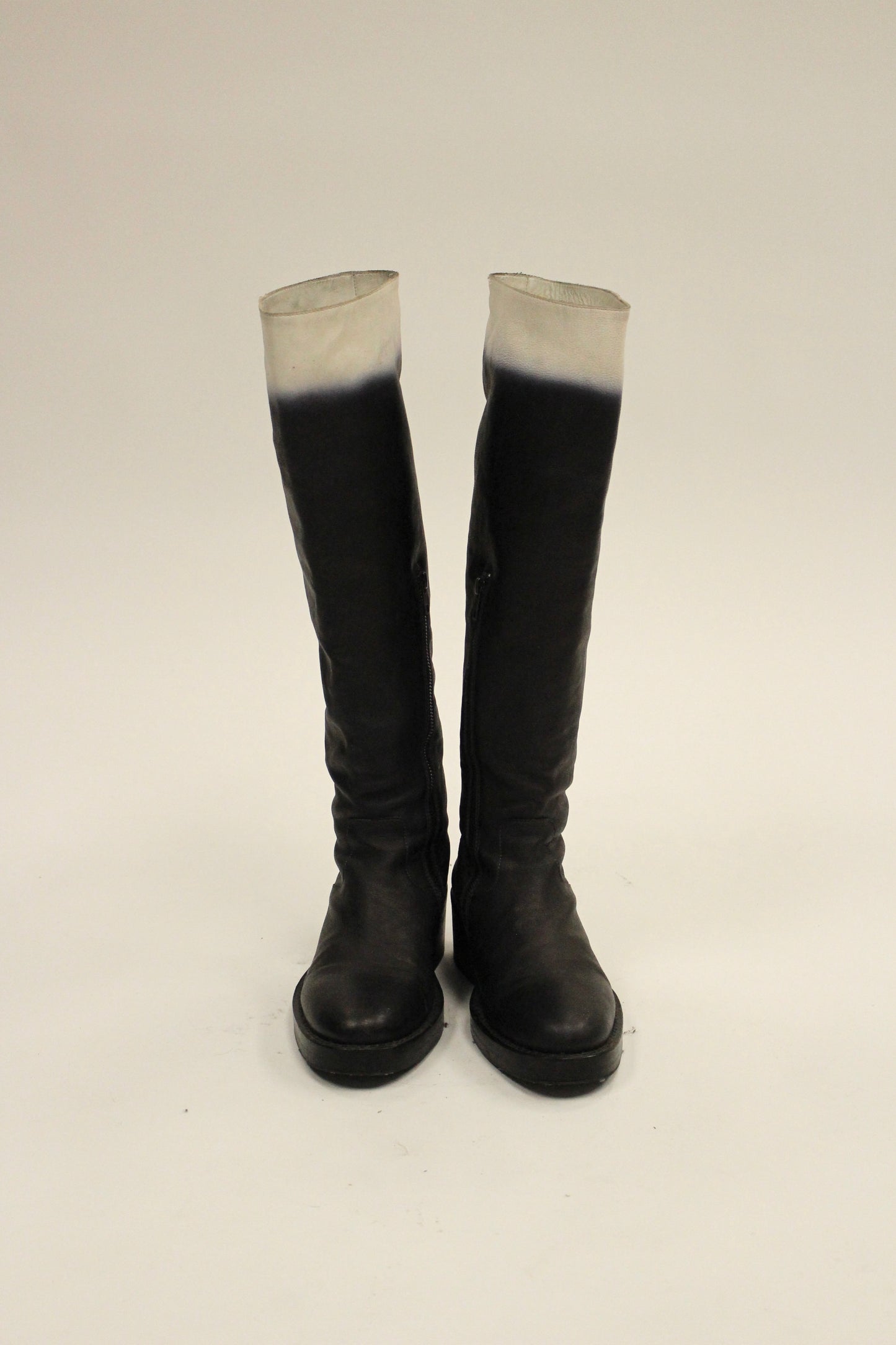 Ann Demeulemeester Fall 2012 Ombre Tall Leather Boots