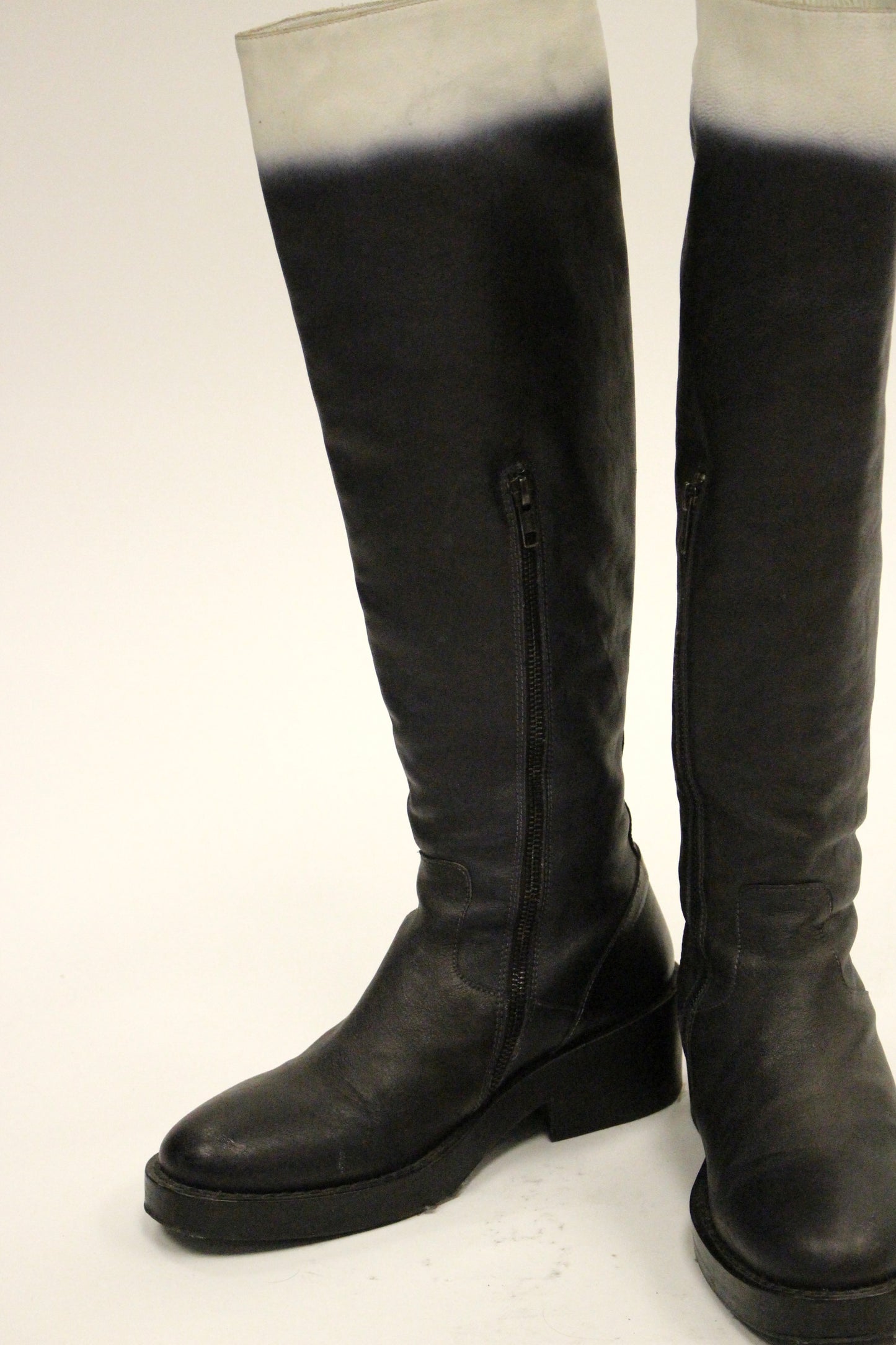 Ann Demeulemeester Fall 2012 Ombre Tall Leather Boots