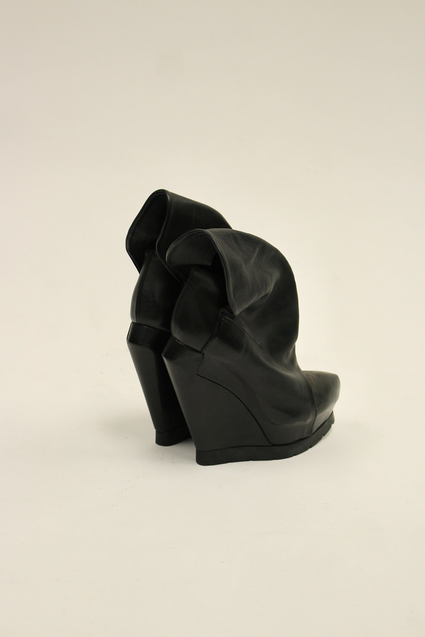 Cinzia Araia Leather Draped Heels