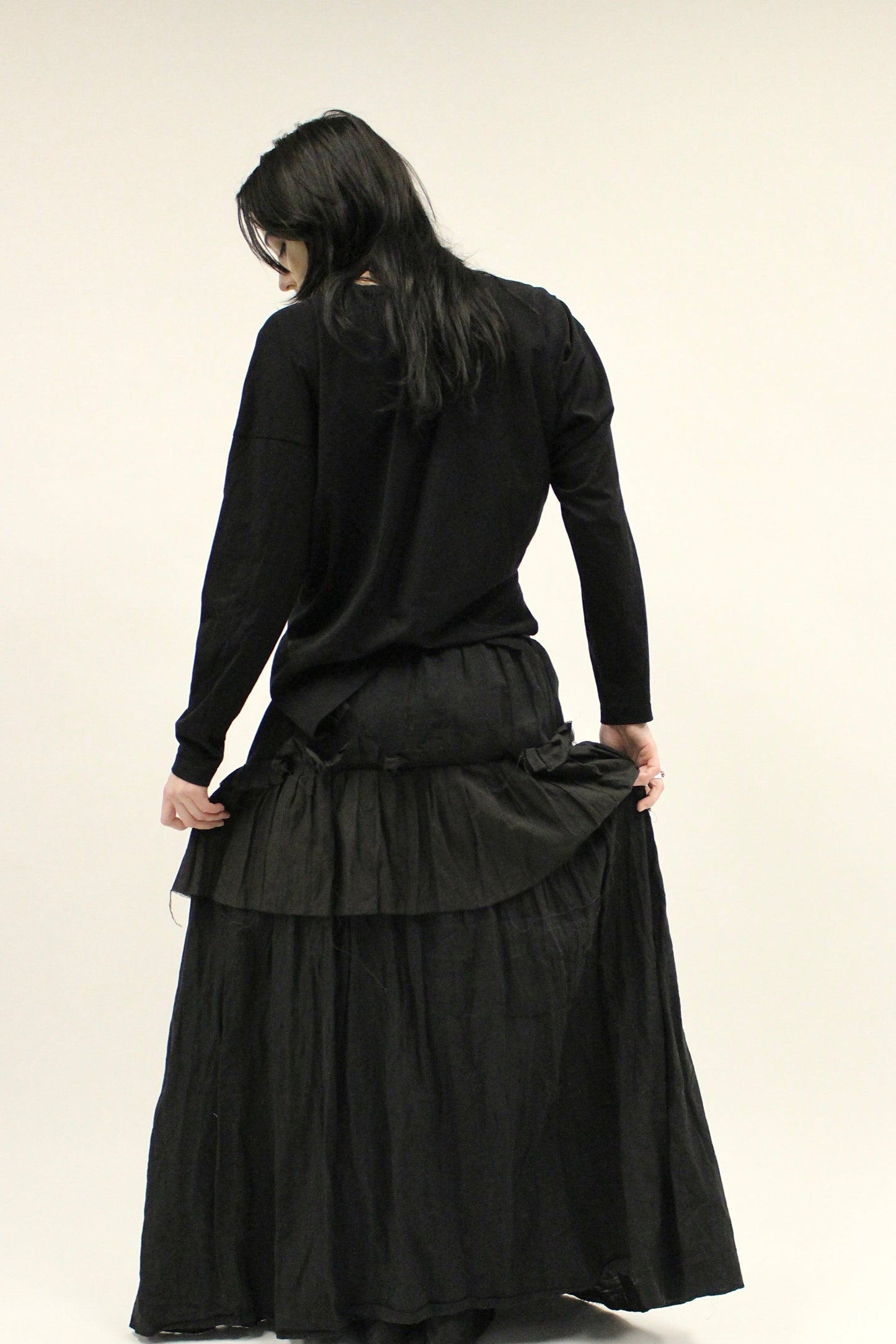 Individual Sentiments Maxi Ruffle Skirt