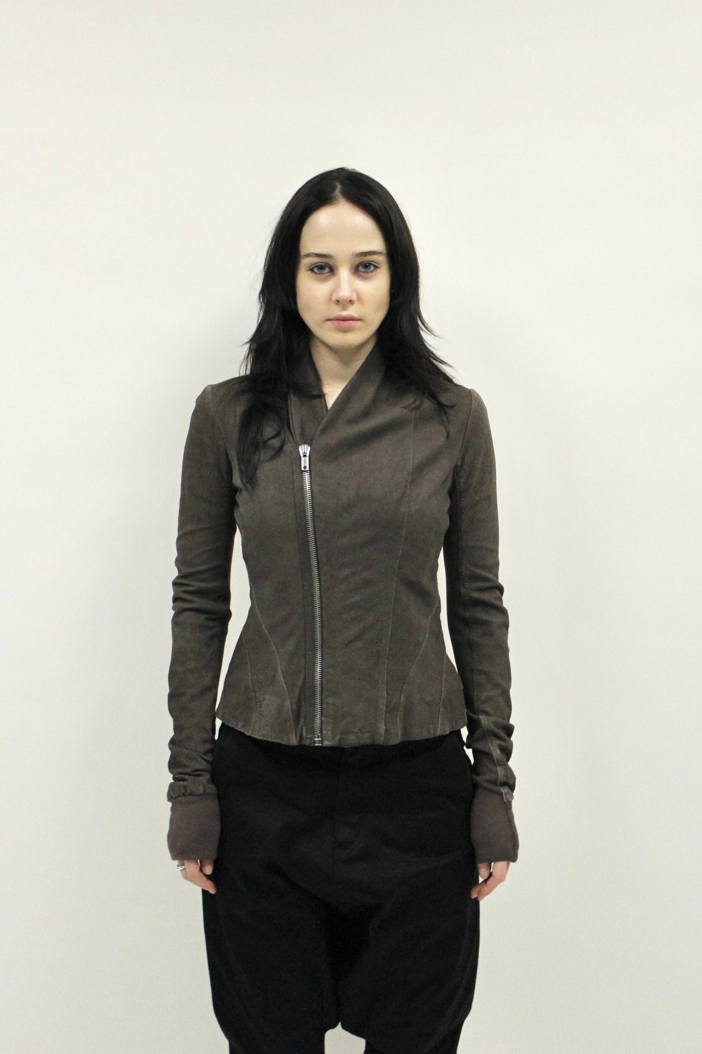 Rick Owens Olmar & Mirta Brown Suede Jacket