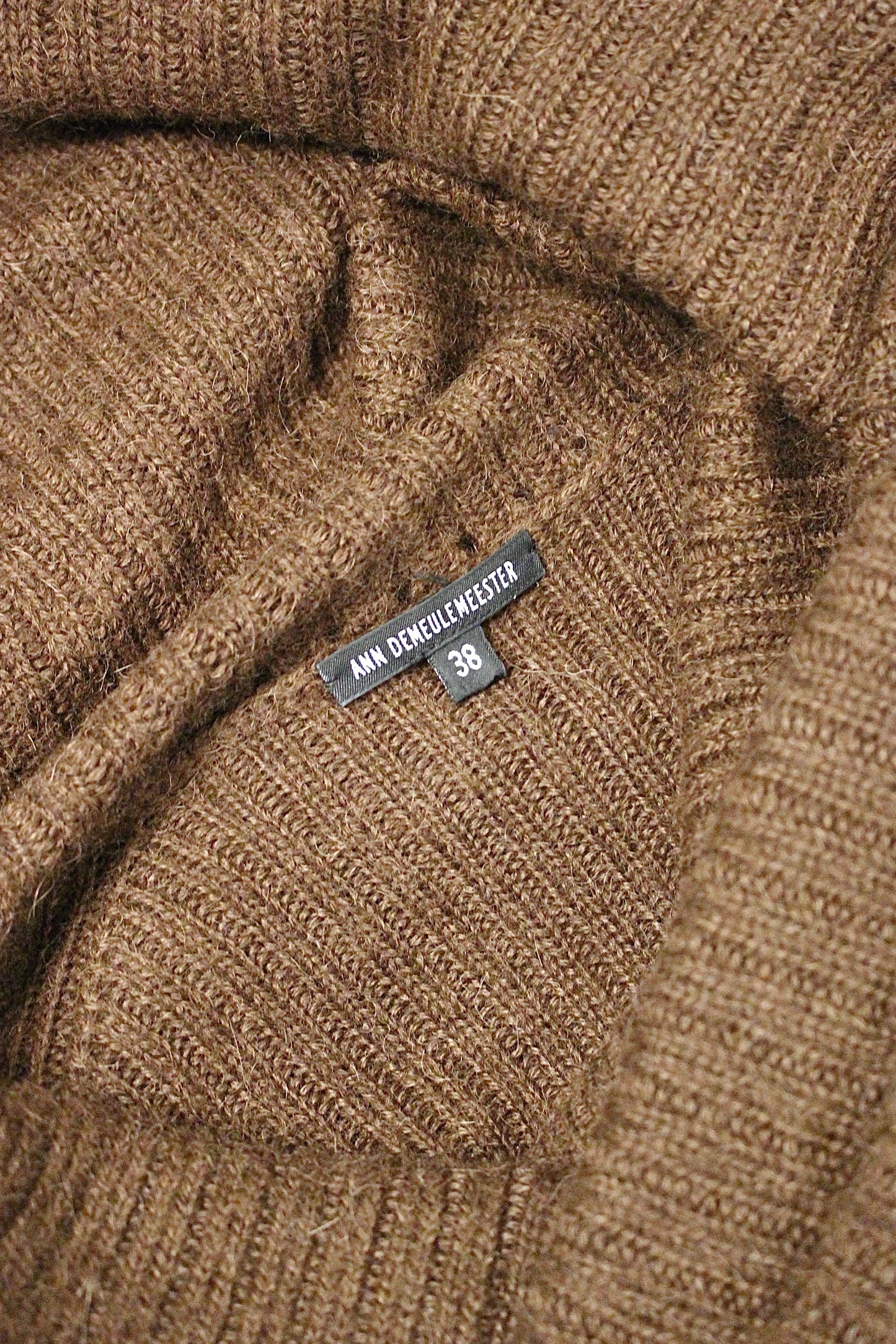 Ann Demeulemeester Brown Alpaca Cardigan