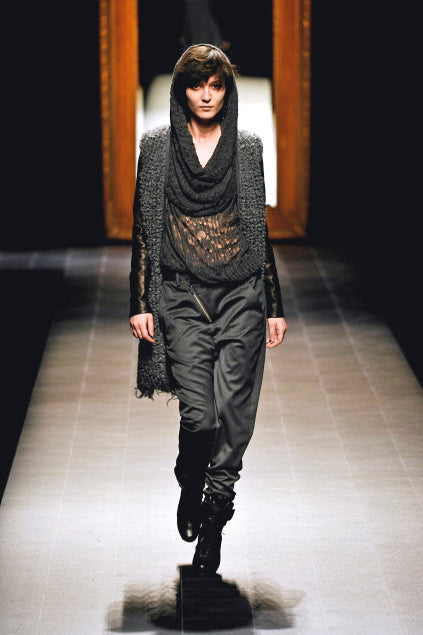 Miharayasuhiro FW10 Mesh Cowl Hood Sweater