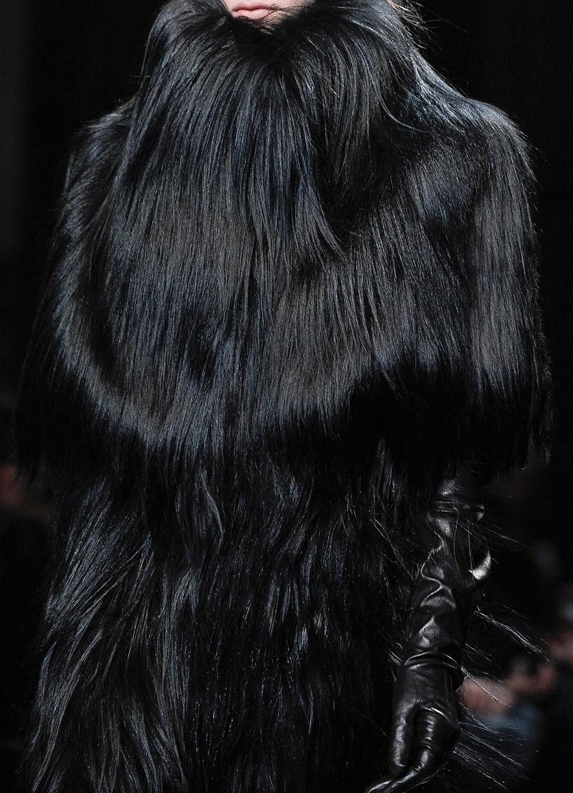 Ann Demeulemeester Fall 2011 Goat Fur Vest