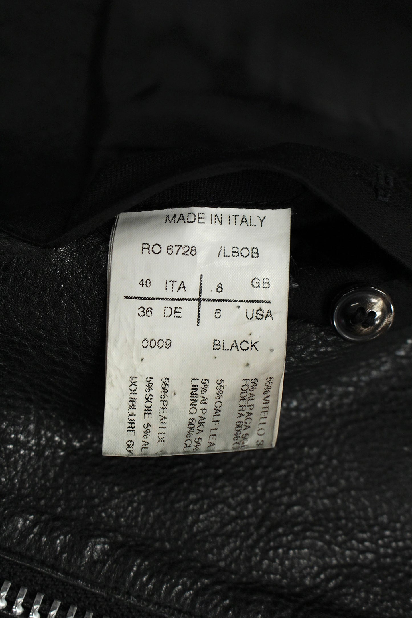 Rick Owens FW10 "GLEAM" Leather Jacket