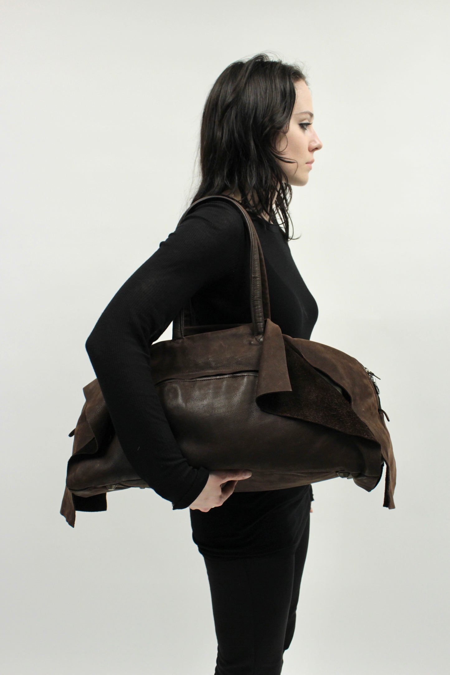 Jas M.B x Mihara Yasuhiro Leather Boston Bag