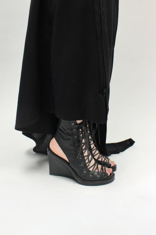 S/S09 Ann Demeulemeester Lace-Up Wedge Sandals