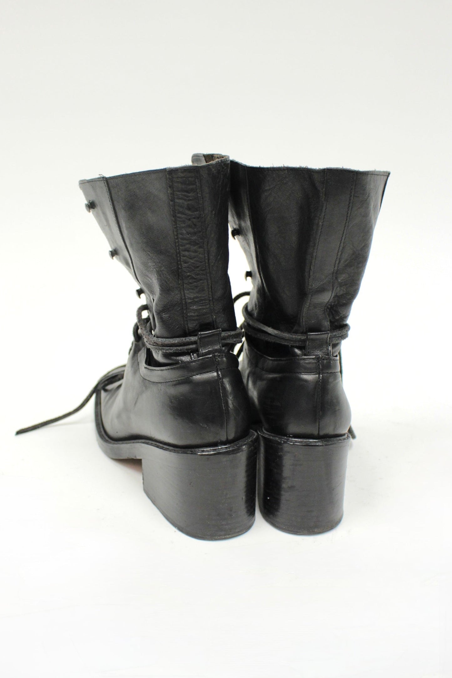 F/W93 Ann Demeulemeester Leather Lace-Up Boots