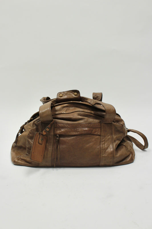 Early 00s Christian Peau Leather Duffle Bag