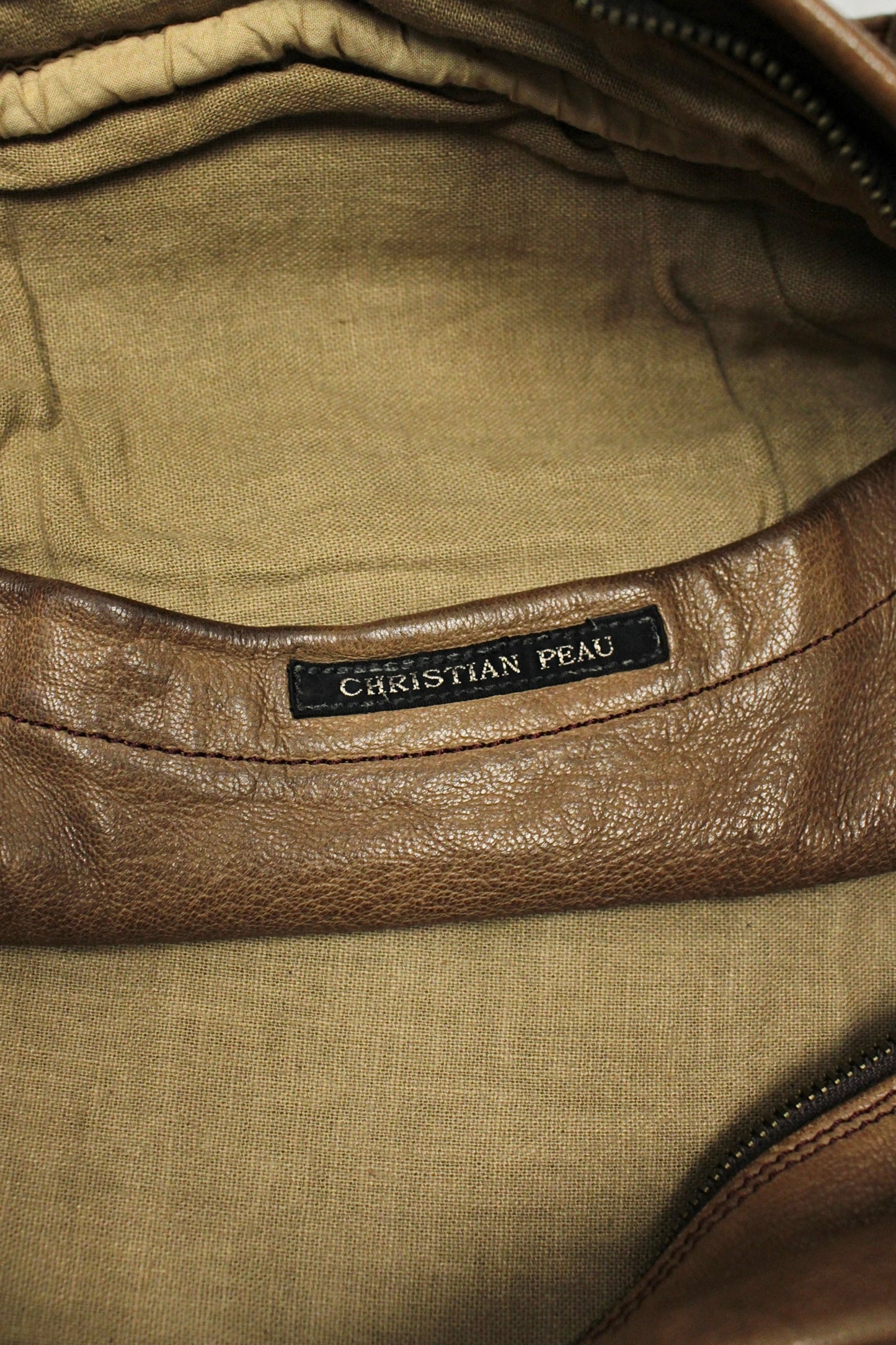 Early 00s Christian Peau Leather Duffle Bag