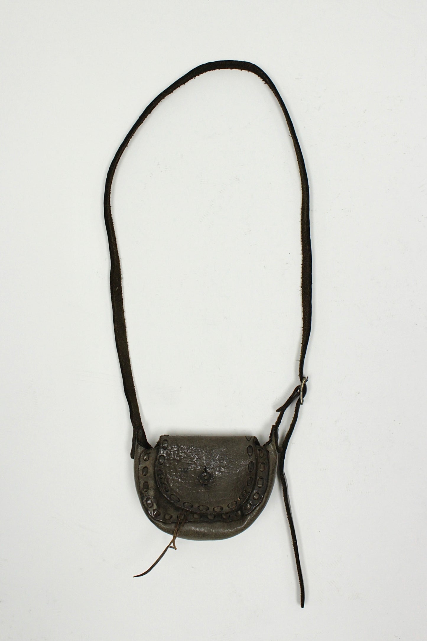Early 00s Christian Peau Leather Mini Hippie Pouch