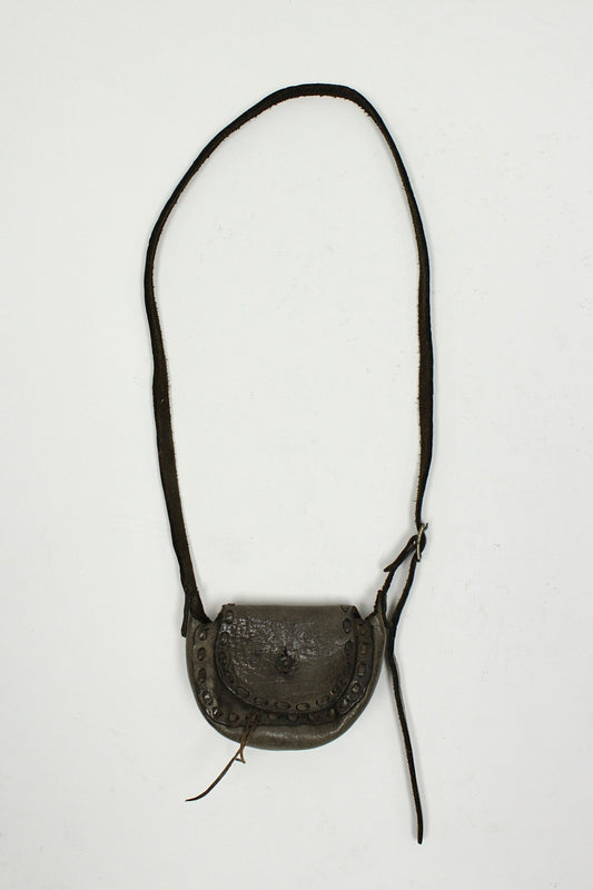 Early 00s Christian Peau Leather Mini Hippie Pouch
